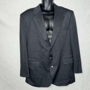 Haggar Black Label Blazer Men's 42 Black 3-Button Sport Coat Charcoal